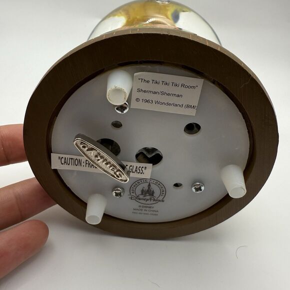 Walt Disney's Enchanted Tiki Room Musical Glitter Snow Globe- RARE! Missing Head - Picture 8 of 8